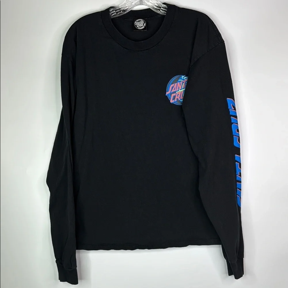 Santa Cruz Black Long Sleeve Crewneck Sweatshirt Large - Picture 2 of 9